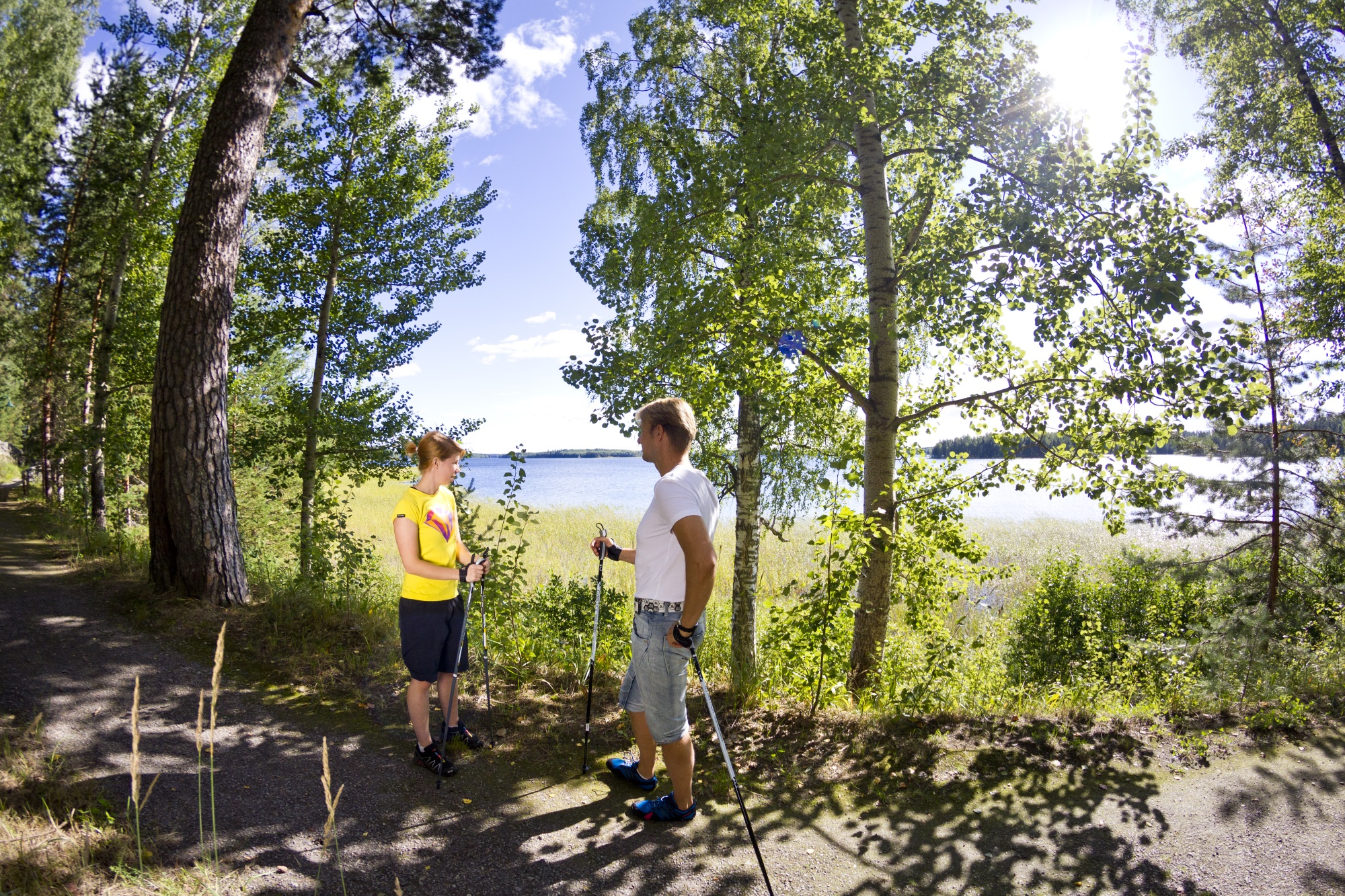 Seenland Saimaa wandern Punkaharju Nordic Walking